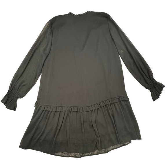 Zara Elegant Black Long Sleeve Dress - Picture 7 of 7